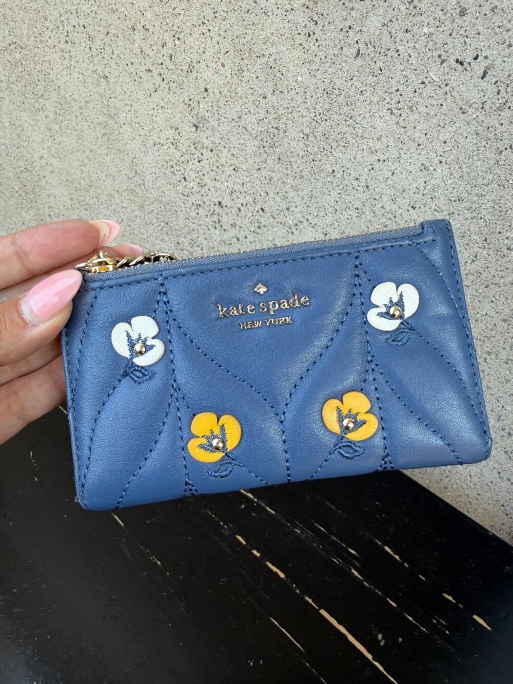 Kate Spade Briar Lane Leather Appliqué Wallet